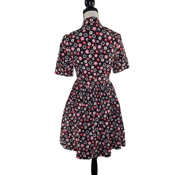 Kate Spade baja bound mini casa floral black shirt dress Size 0 - Picture 7 of 16